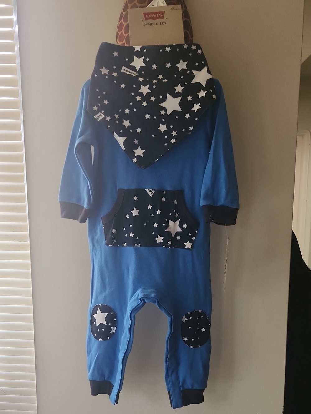 Levi's Blue and Black Star Print Kids Pajama Set